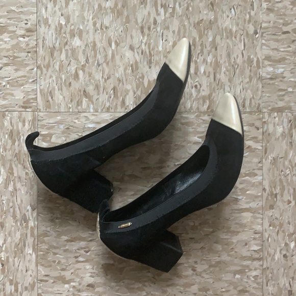 Courage b Noemie Block Heel Black Square Heel Shoe - Picture 4 of 11